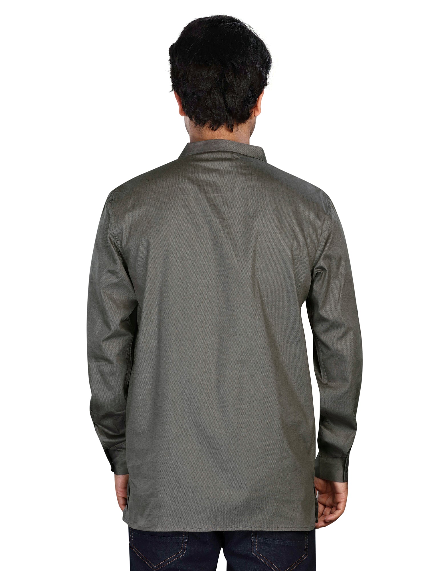 gray Cotton Solid Kurtas for Men | DesiQlo India