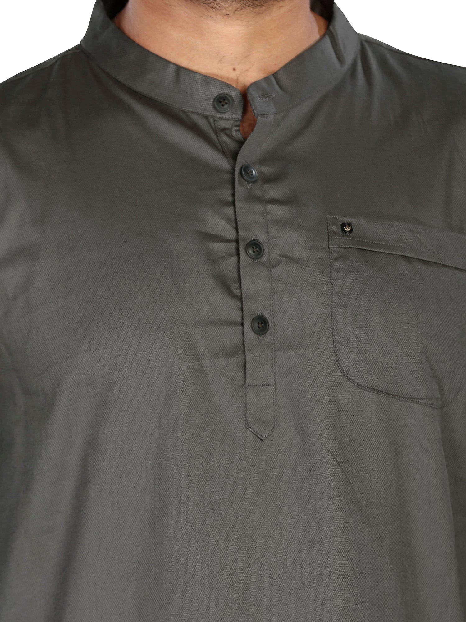 gray Cotton Solid Kurtas for Men | DesiQlo India