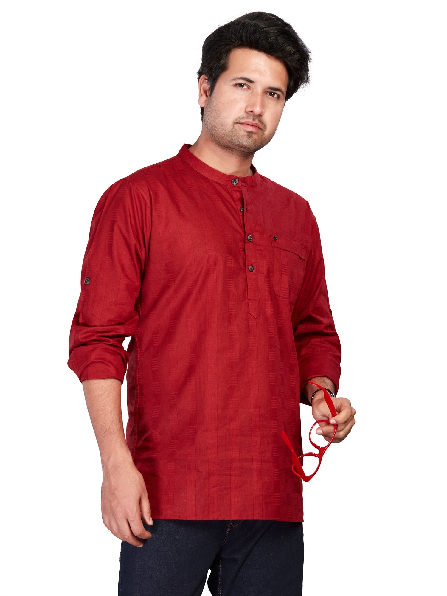 white Cotton Solid Kurtas for Men | DesiQlo India