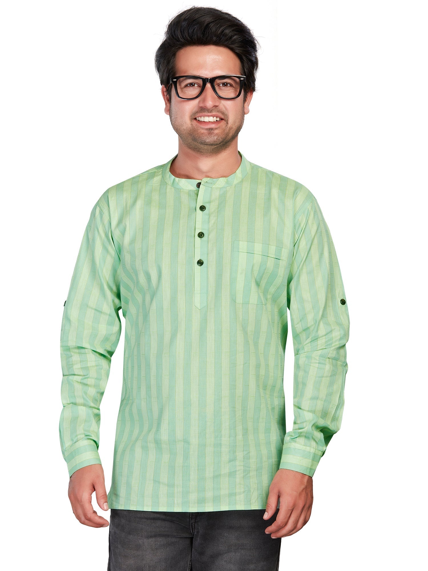 striped Cotton Striped Kurtas Short Kurta | DesiQlo