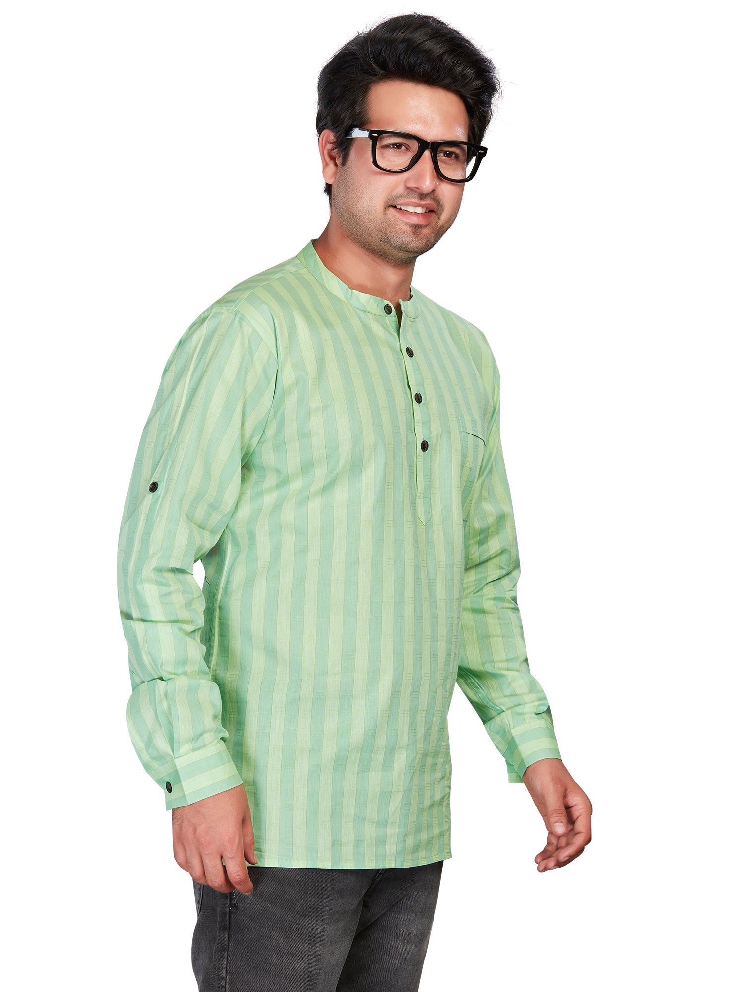 striped Cotton Striped Kurtas Short Kurta | DesiQlo
