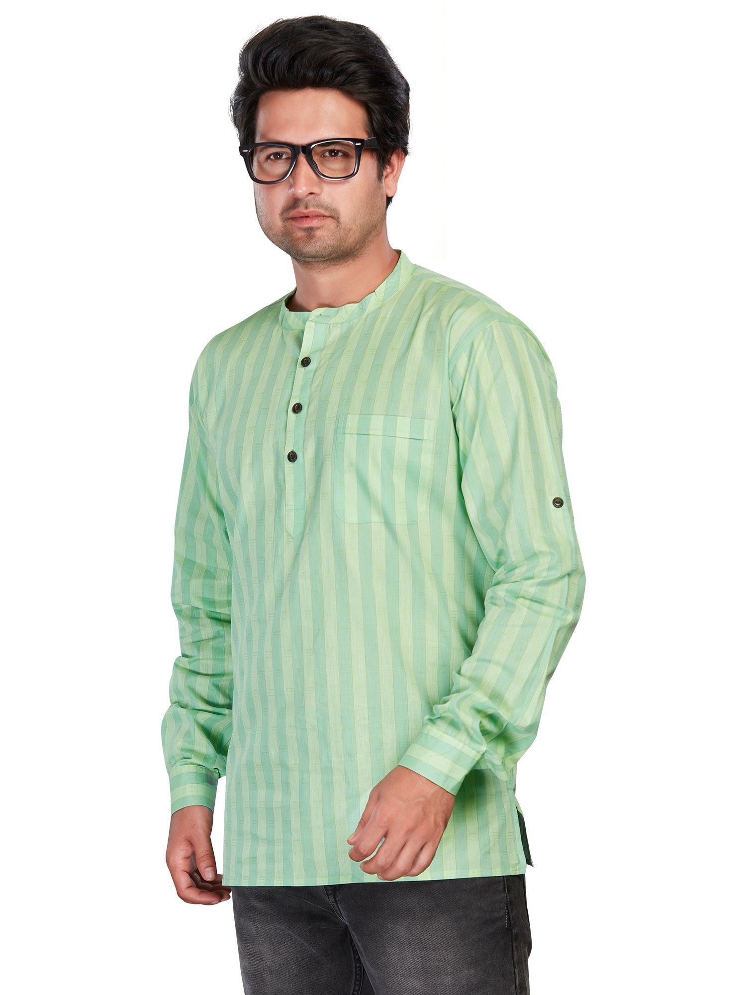 striped Cotton Striped Kurtas Short Kurta | DesiQlo