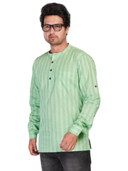 Cotton Short Kurta for Men - Multicolor | SKSRLIGRN3