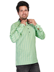 Cotton Short Kurta for Men - Multicolor | SKSRLIGRN3