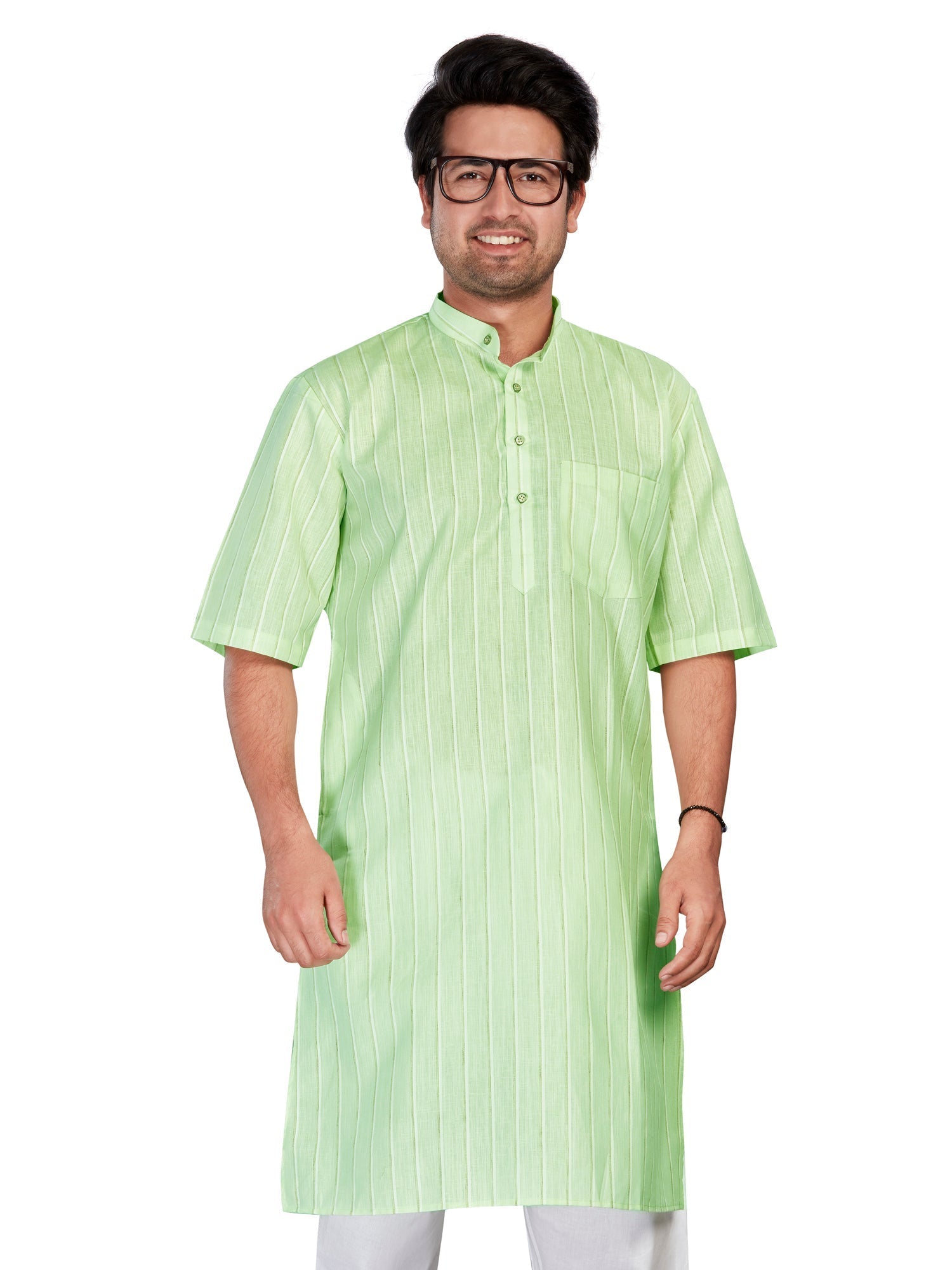 striped Cotton Striped Kurtas Modi Kurta | DesiQlo 2