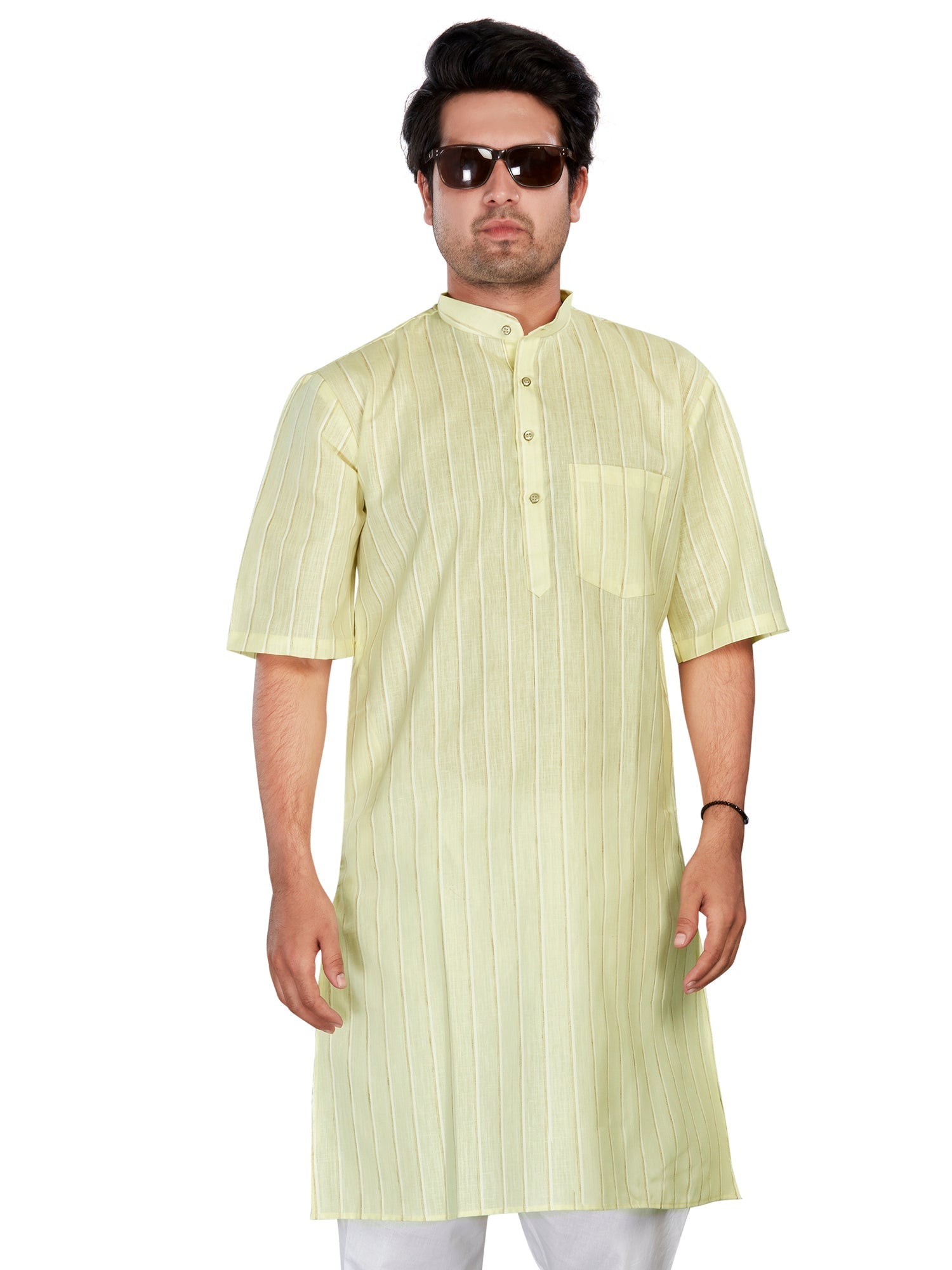 striped Cotton Striped Kurtas Modi Kurta | DesiQlo 3