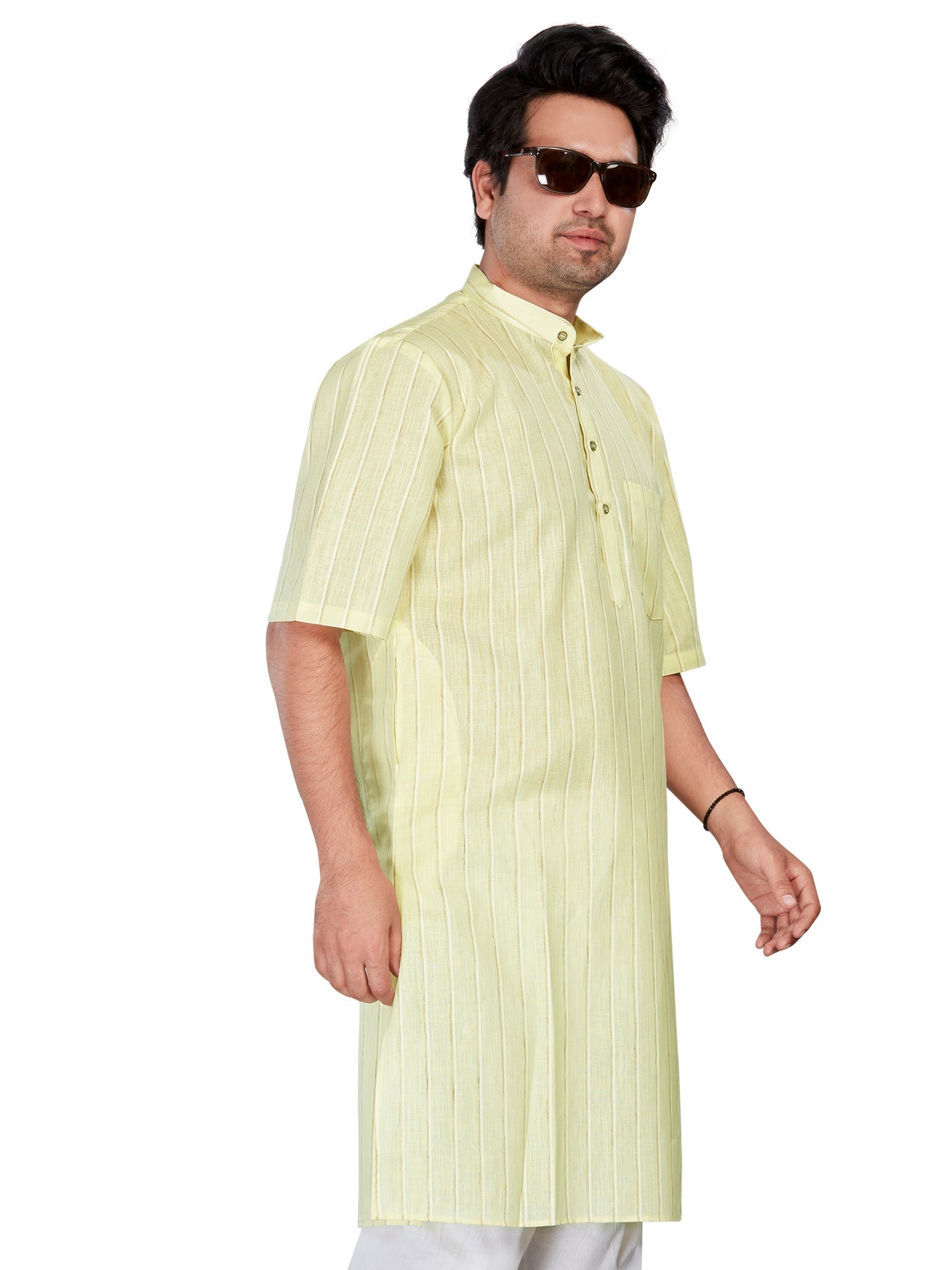 striped Cotton Striped Kurtas Modi Kurta | DesiQlo 3