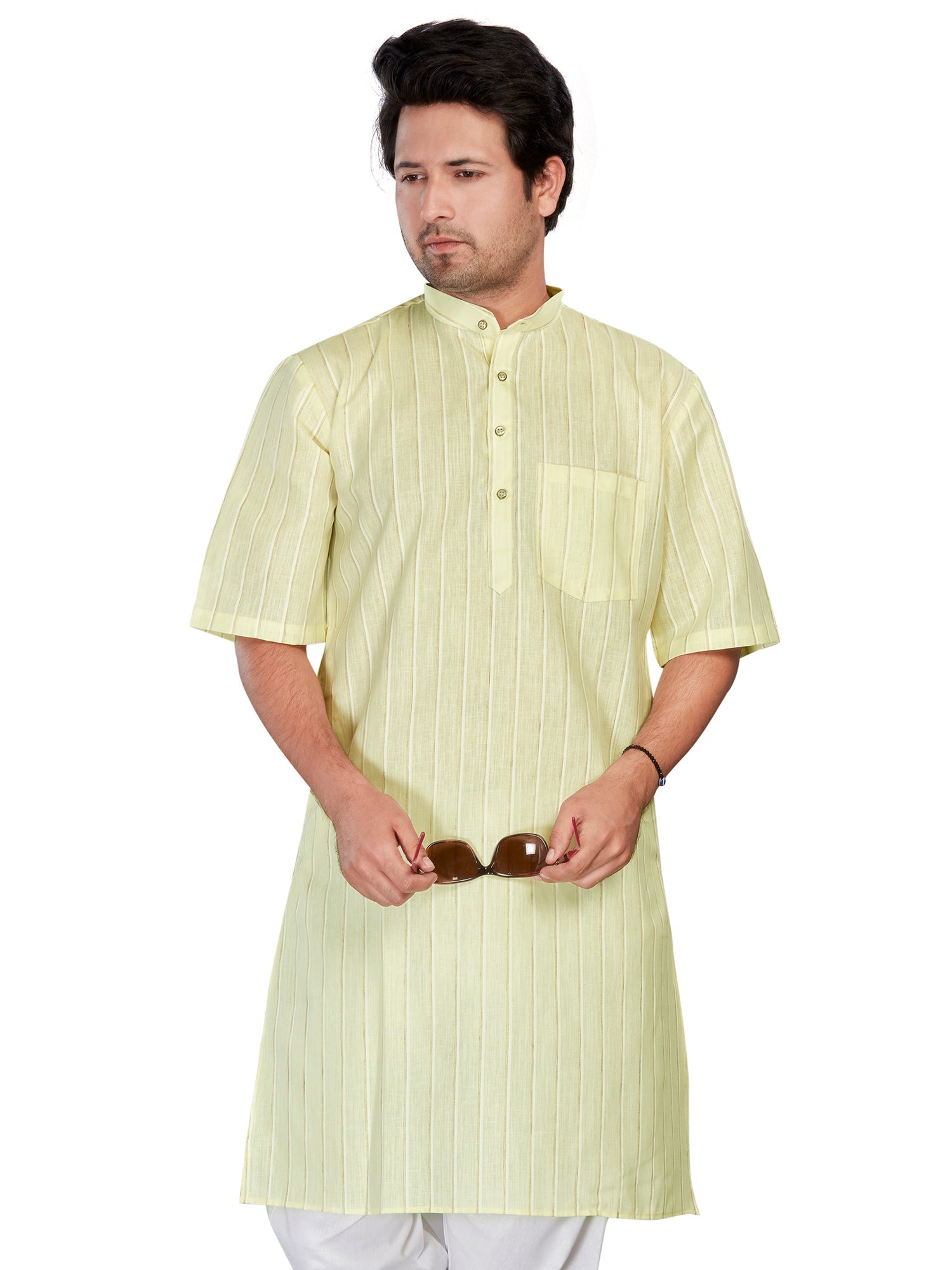 striped Cotton Striped Kurtas Modi Kurta | DesiQlo 3