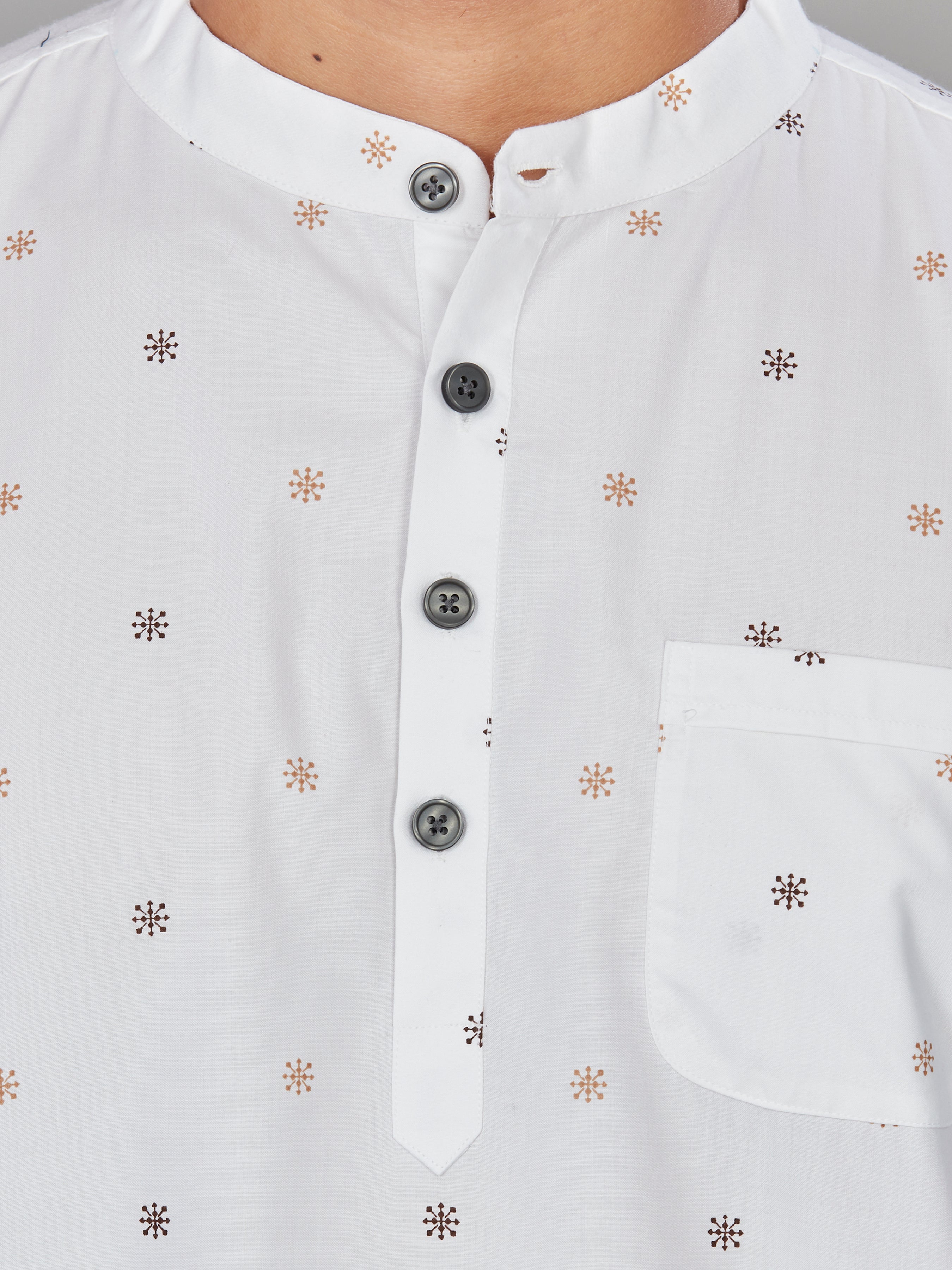 Cotton Short Kurta for Men - Multicolor | SKSRPWBRN3