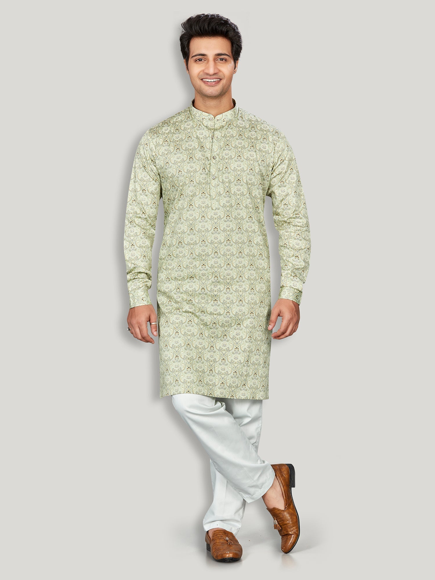 Cotton Kurta for Men - Multicolor | KPAVCUPOL3