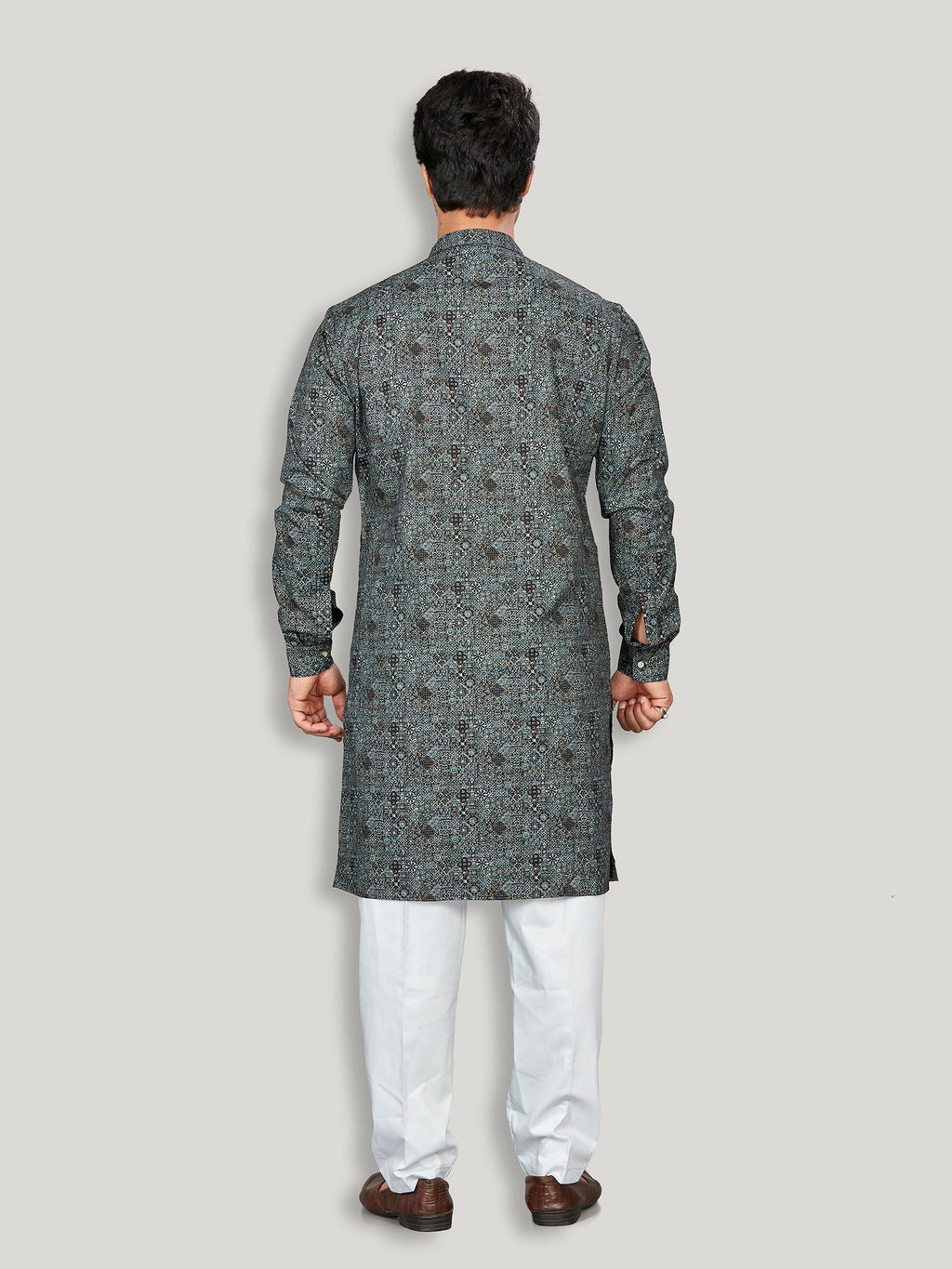 Cotton Kurta for Men - Grey | KPAVCUPBK3