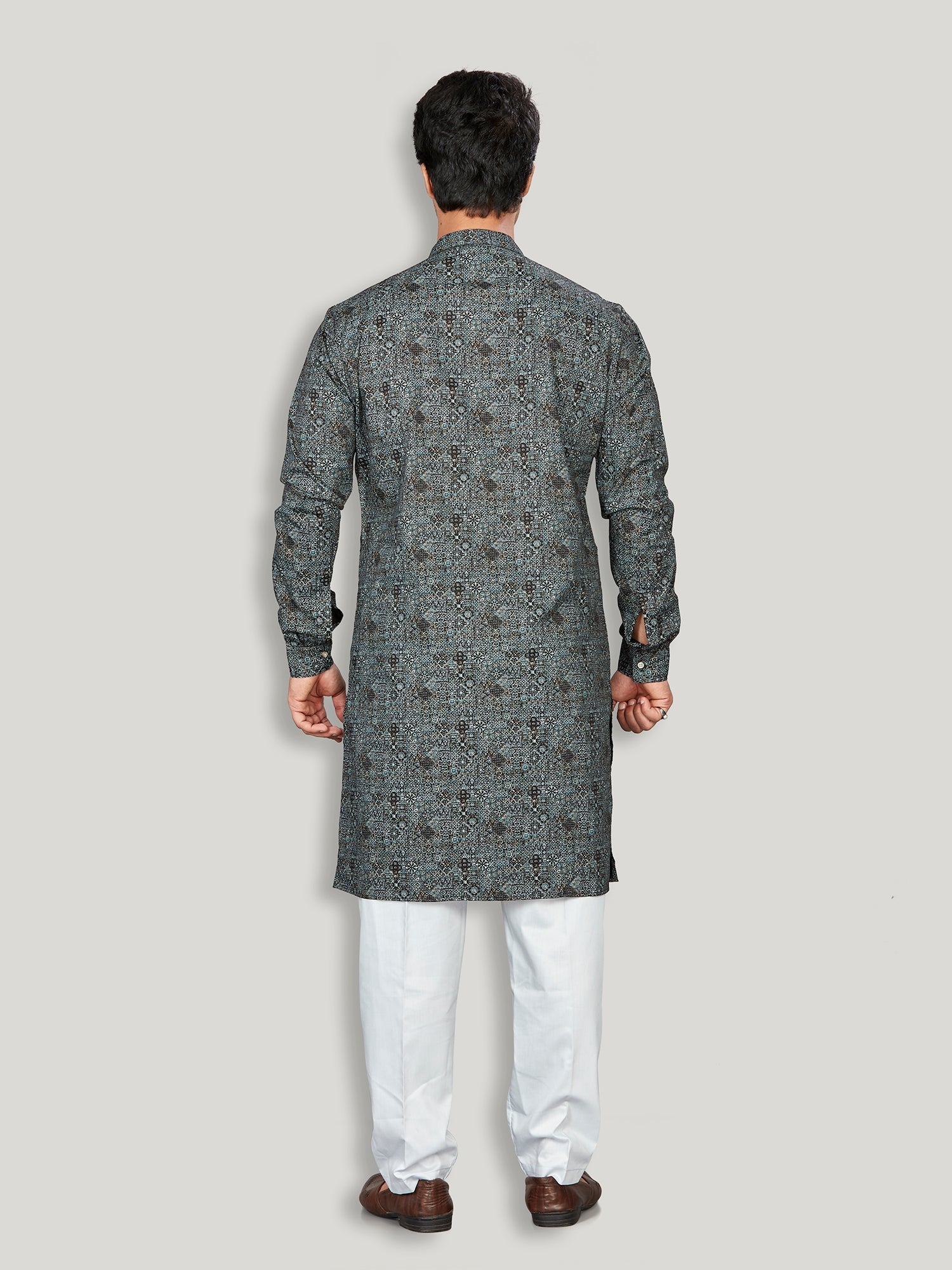 Cotton Kurta for Men - Grey | KPAVCUPBK3