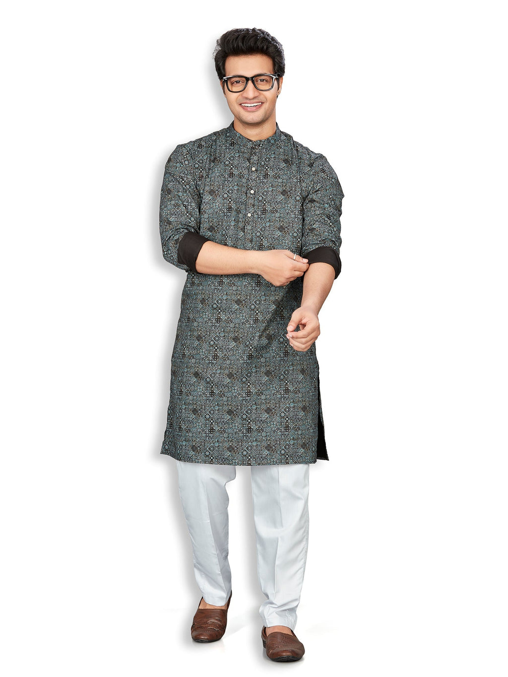 Cotton Kurta for Men - Grey | KPAVCUPBK3