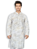 Linen Kurta for Men - White | KPMKBPGOL3