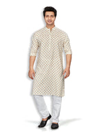 Linen Kurta for Men - Beige | KPMKTPGOSQ