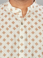Linen Kurta for Men - Beige | KPMKTPGOSQ