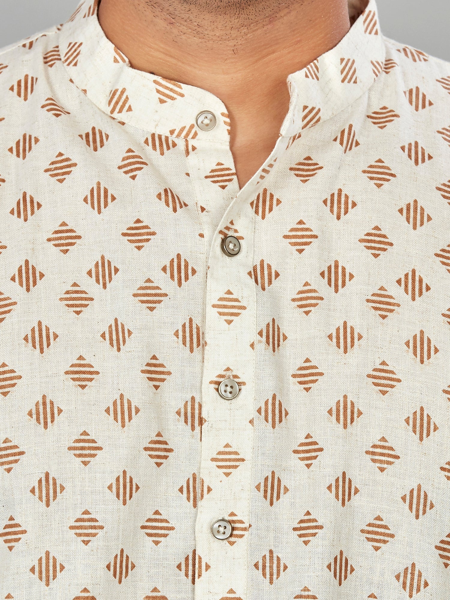 Linen Kurta for Men - Beige | KPMKTPGOSQ