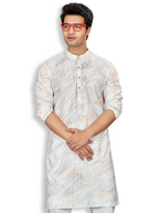 Linen Kurta for Men - White | KPMKBPOR38