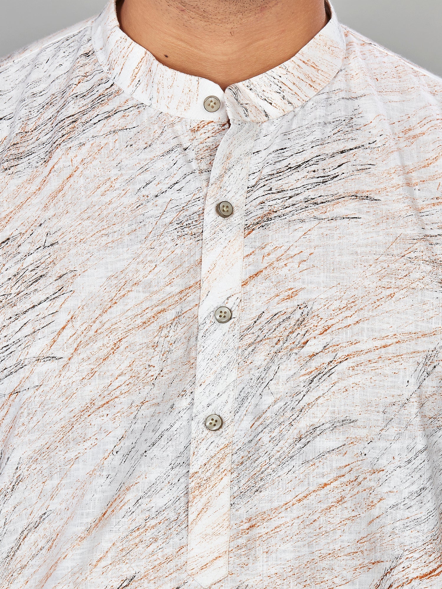 Linen Kurta for Men - White | KPMKBPOR38