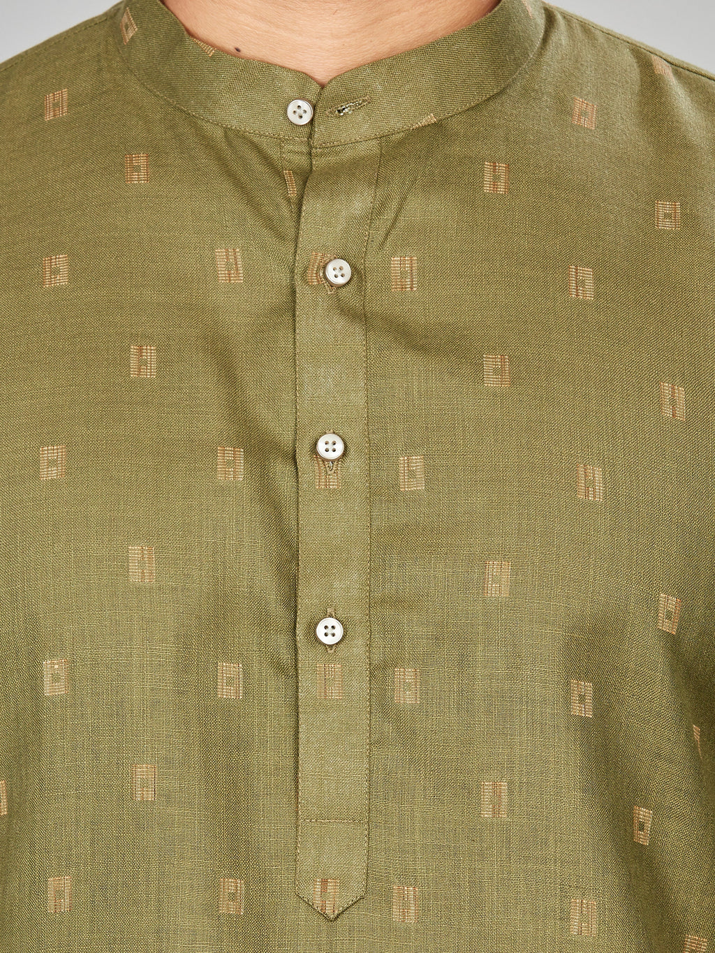 Cotton Kurta for Men - Green | KPSRBUGRN3