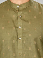 Cotton Kurta for Men - Green | KPSRBUGRN3