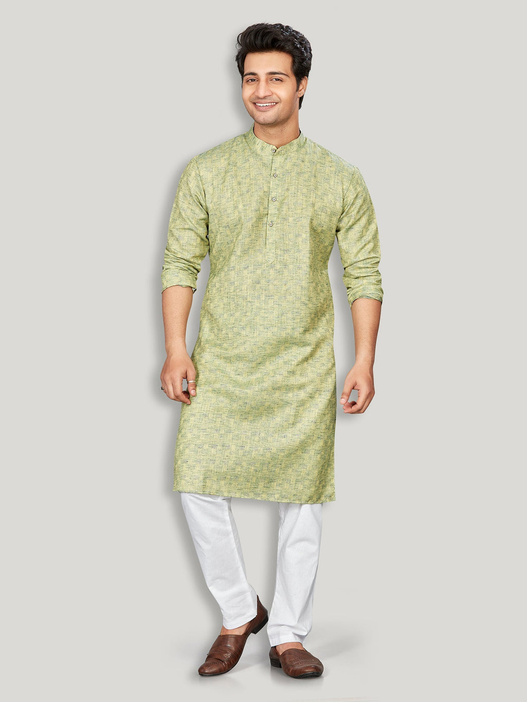 Cotton Kurta for Men - Green | KPSRJQGRN3