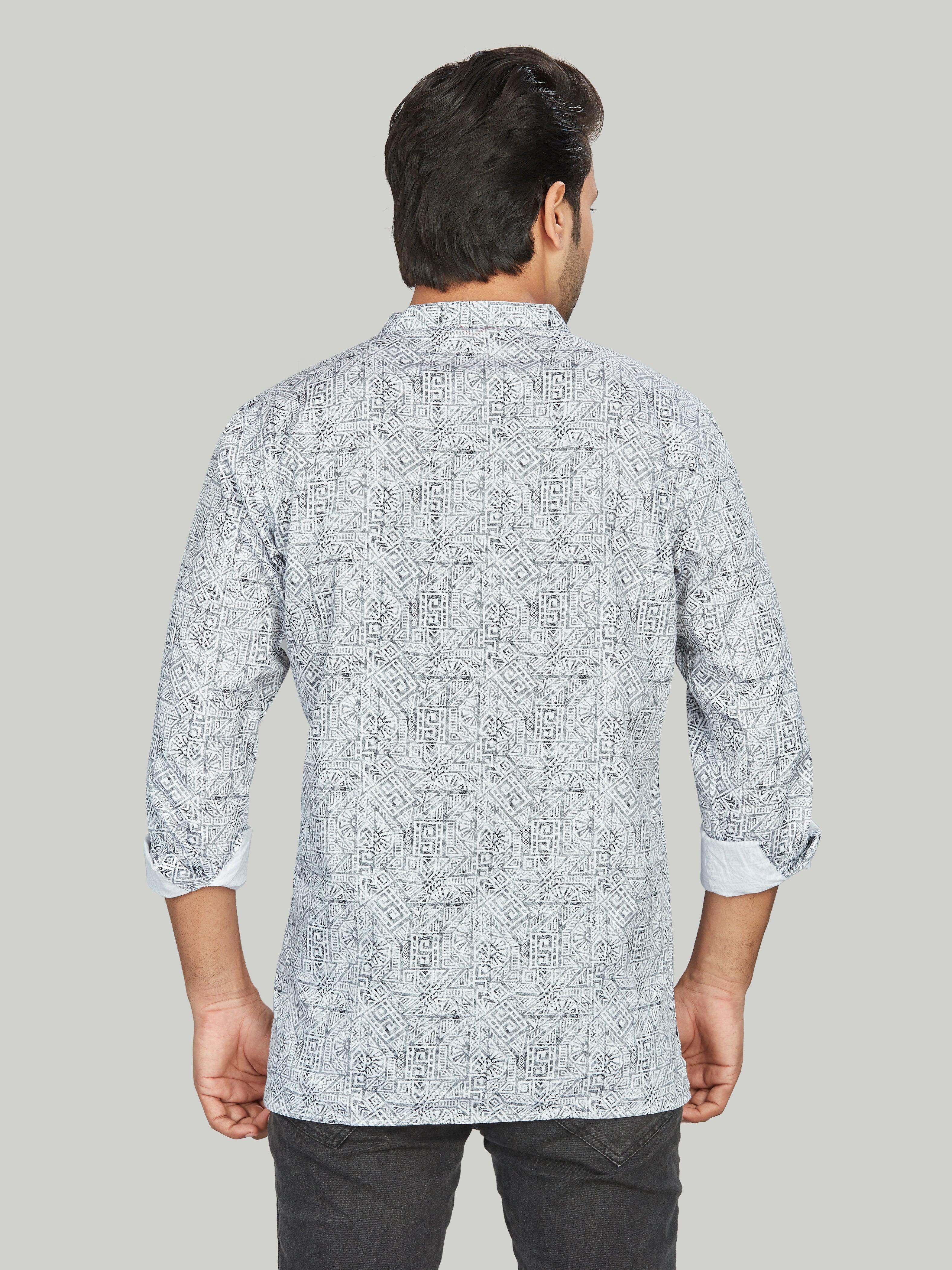 geometric Cotton Geometric Kurtas Short Kurta | DesiQlo 3