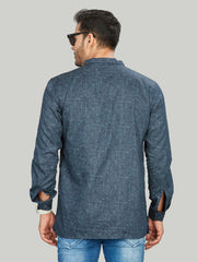 Cotton Short Kurta for Men - Multicolor | SKAVSPBBLU