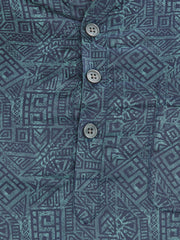Cotton Short Kurta for Men - Multicolor | SKAVSPBBLU