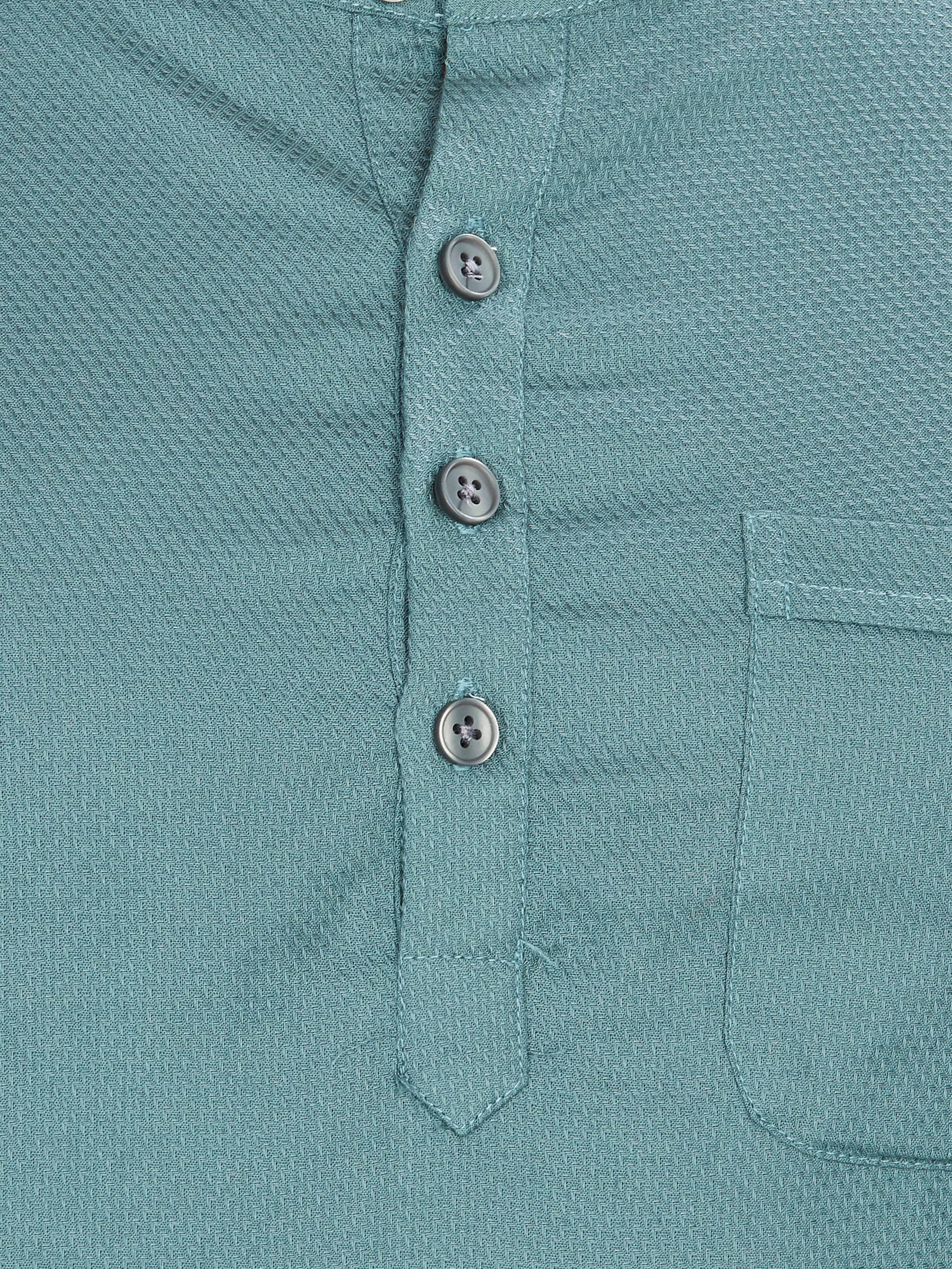 green Cotton Solid Kurtas for Men | DesiQlo India