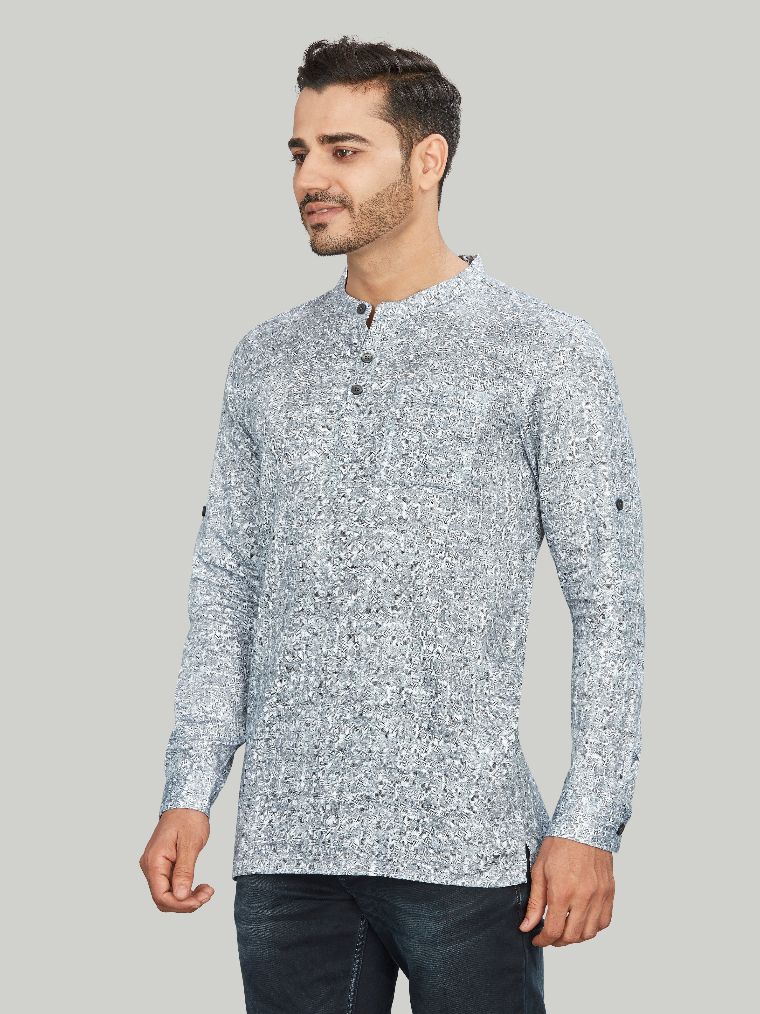Cotton Short Kurta for Men - Multicolor | SKAVSPSWH3