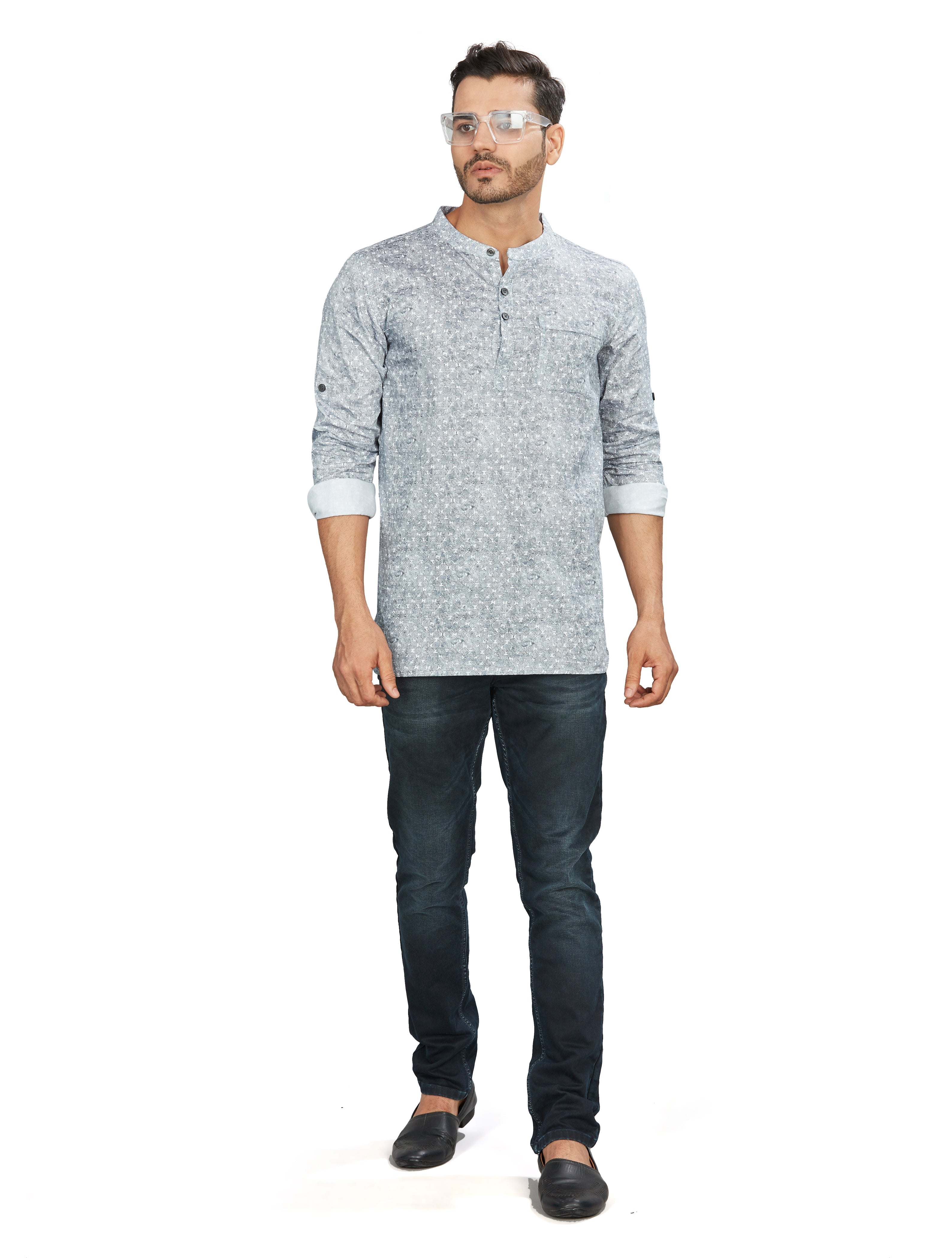 Cotton Short Kurta for Men - Multicolor | SKAVSPSWH3