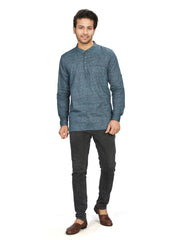 Cotton Short Kurta for Men - Multicolor | SKAVSPSBLU