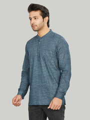 Cotton Short Kurta for Men - Multicolor | SKAVSPSBLU