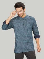 Cotton Short Kurta for Men - Multicolor | SKAVSPSBLU
