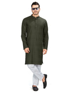 Cotton Kurta for Men - Green | KPRESQGR38