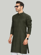 Cotton Kurta for Men - Green | KPRESQGR38