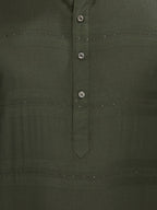 Cotton Kurta for Men - Green | KPRESQGR38
