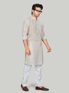 Linen Kurta for Men - Beige | KPLMPEMBE3