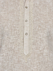 Linen Kurta for Men - Beige | KPLMPEMBE3