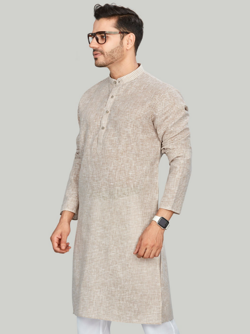 Linen Kurta for Men - Multicolor | KPLMCHBE38