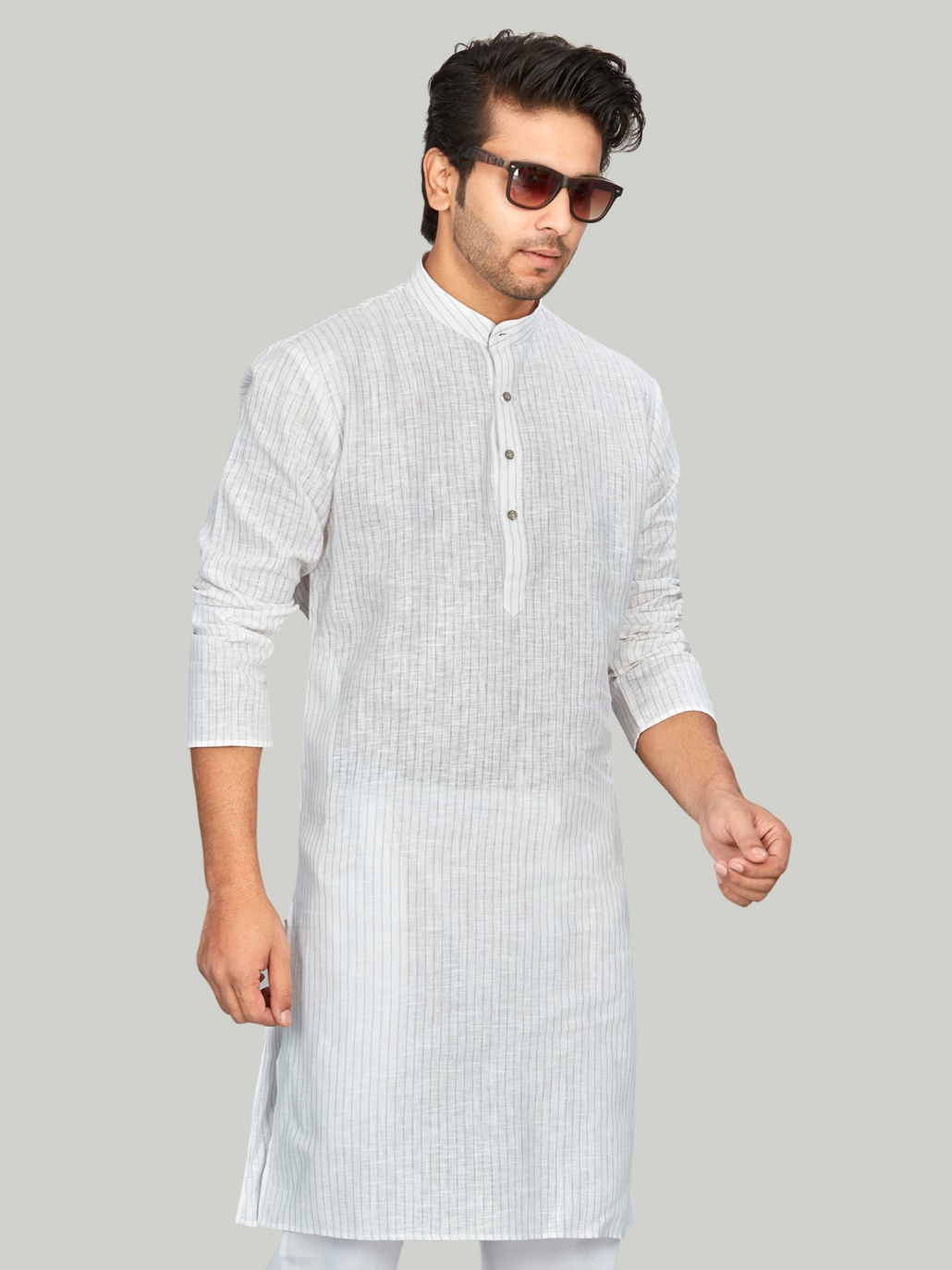 Linen Kurta for Men - Multicolor | KPLMLIWH38