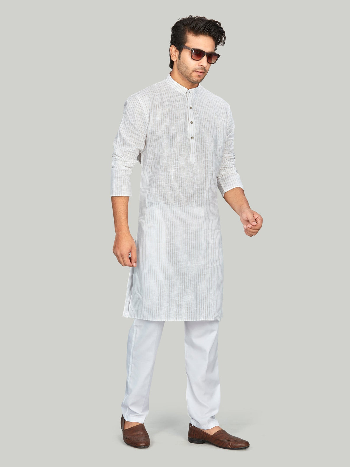 Linen Kurta for Men - Multicolor | KPLMLIWH38