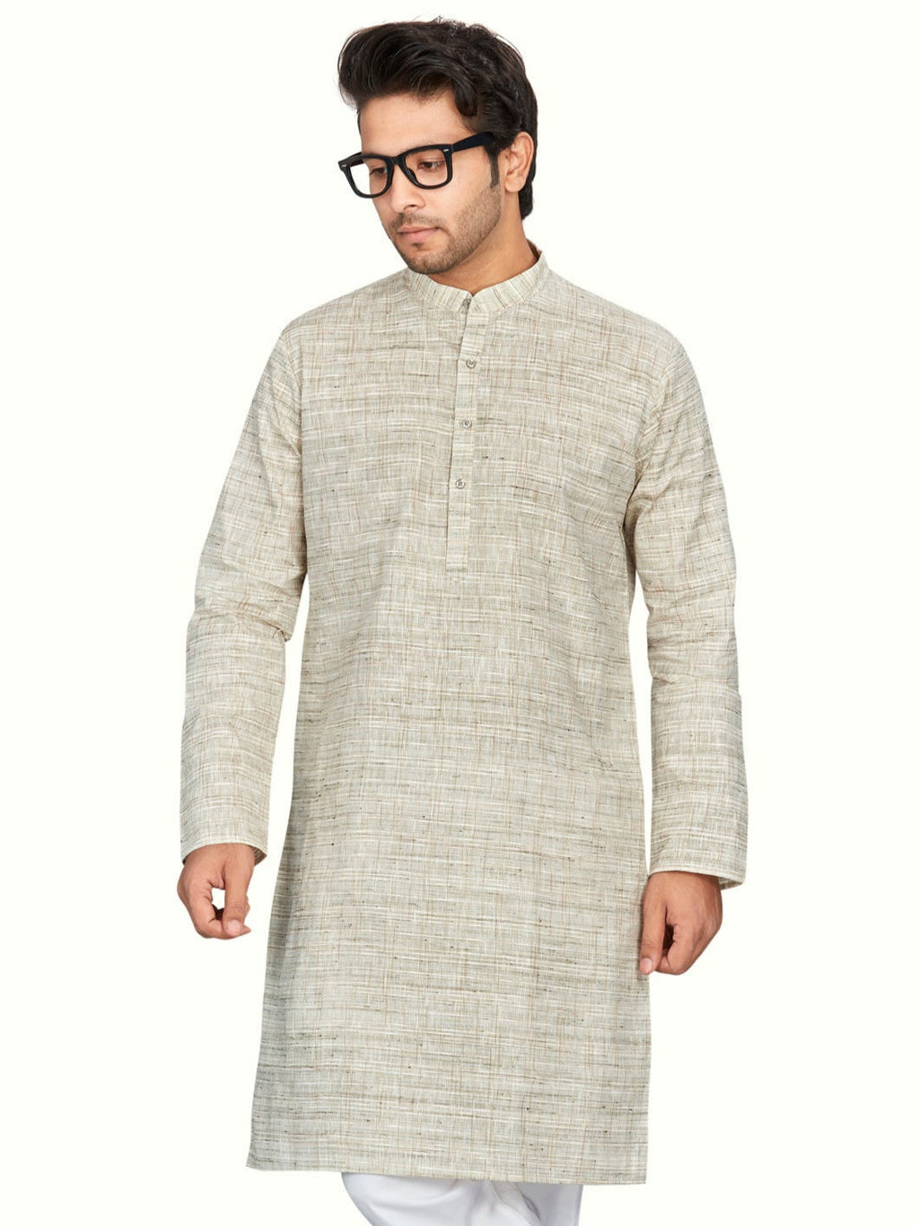 Cotton Kurta for Men - Beige | KPNVSCOL38