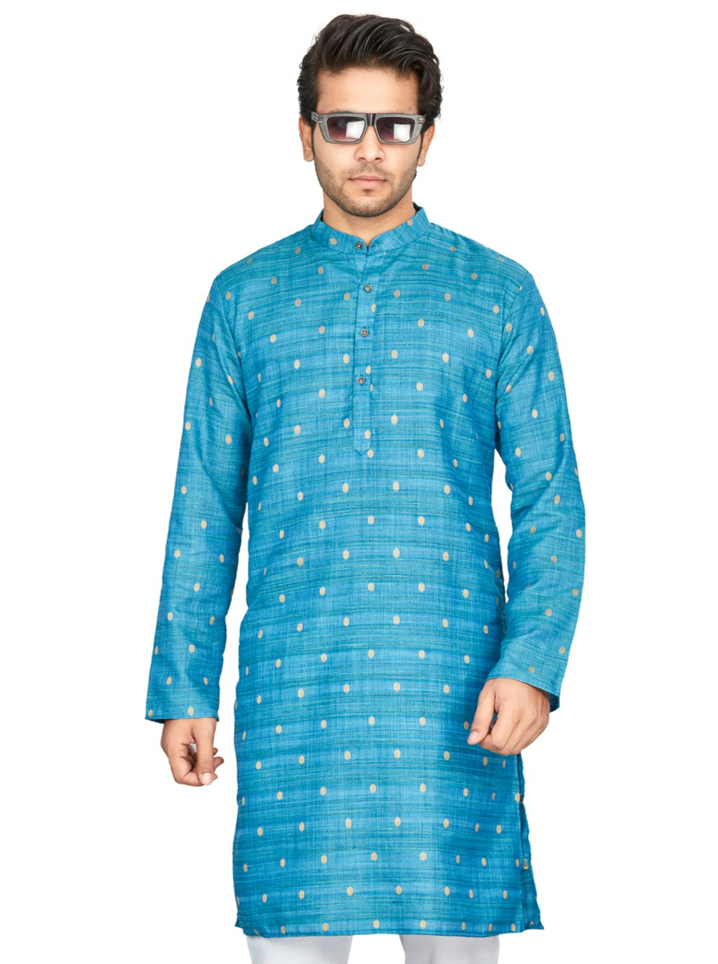 Cotton Kurta for Men - Blue | KPNVBUBLU3