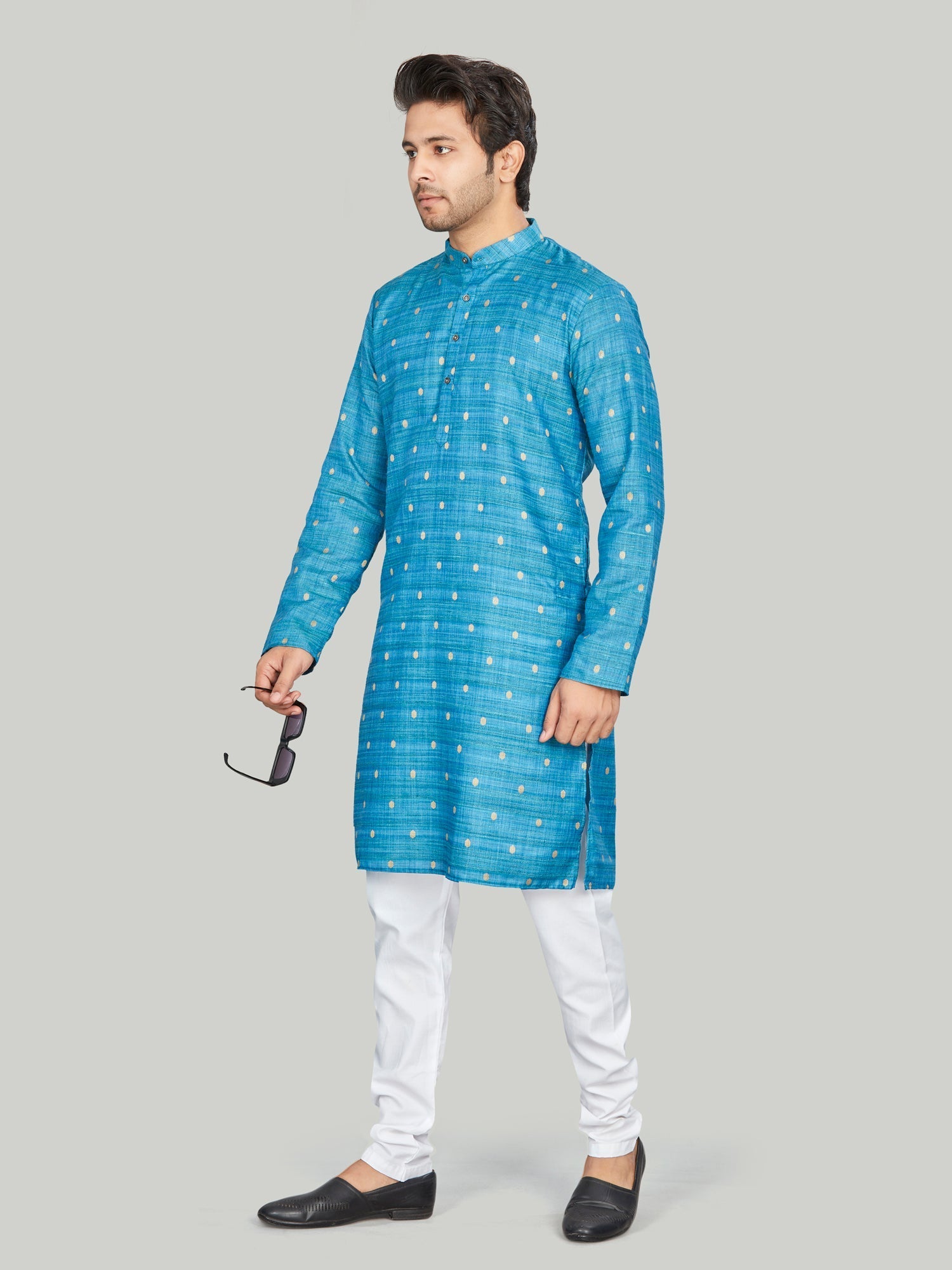 Cotton Kurta for Men - Blue | KPNVBUBLU3