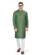 Cotton Kurta for Men - Green | KPNVBUGRN3