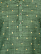 Cotton Kurta for Men - Green | KPNVBUGRN3
