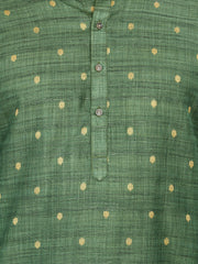 Cotton Kurta for Men - Green | KPNVBUGRN3