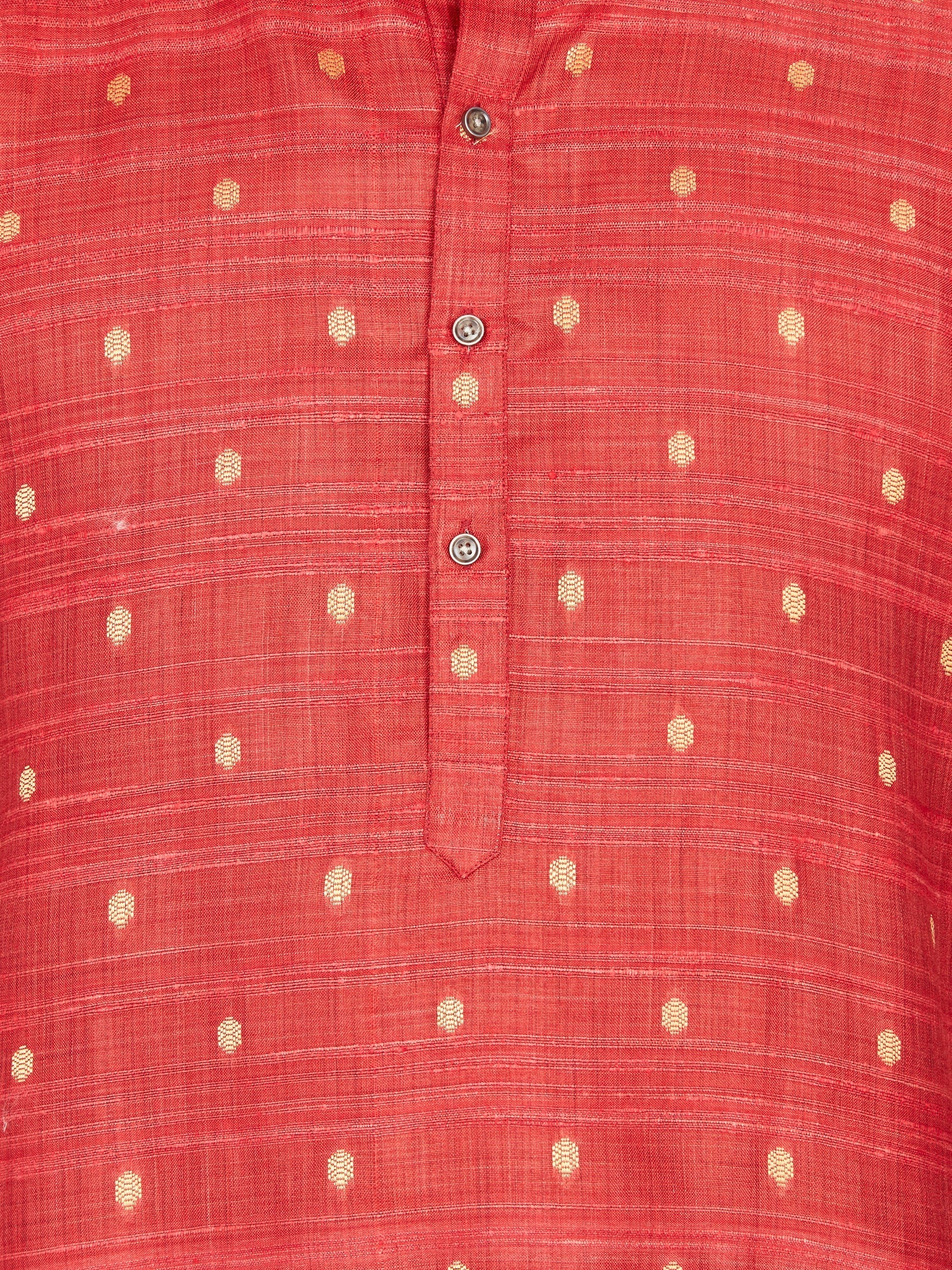 Cotton Kurta for Men - Red | KPNVBUMAR3